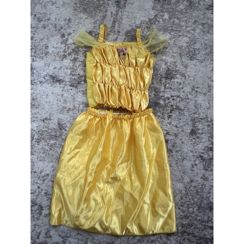 Disney Princess Belle Dress 4-6 ,2 Piece Ball Gown Pretend Play Dress Up Costume